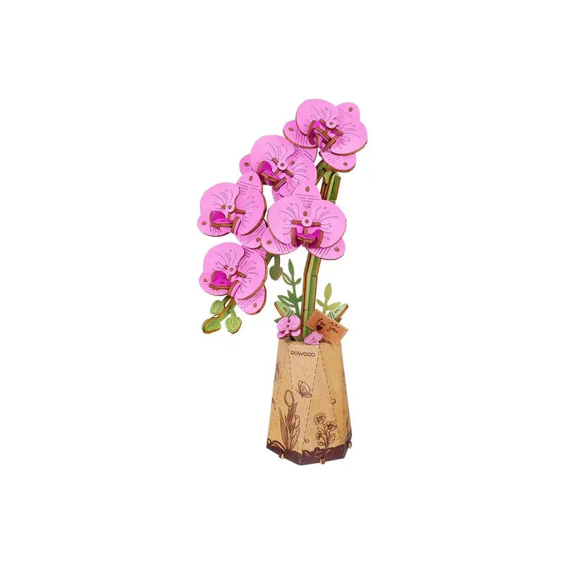 Puzzle 3D en bois - Orchidée violette