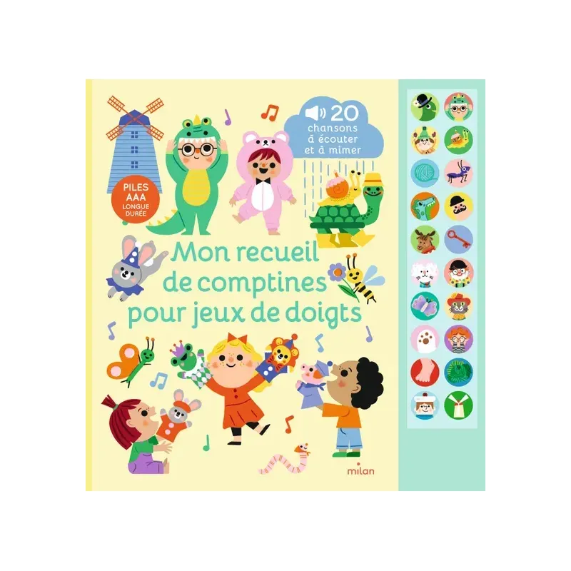 Mon recueil de comptines pour jeux de doigts