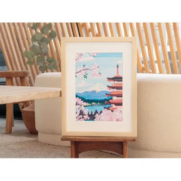 Coffret peinture au numéro - Petit Pinceau Mont Fuji