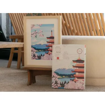 Coffret peinture au numéro - Petit Pinceau Mont Fuji