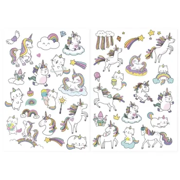 Pochette de 40 Tattoos - Licornes