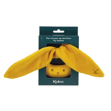 Anneau de dentition en silicone lapin - Ocre