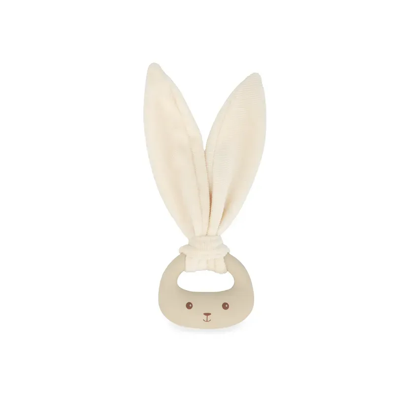 Anneau de dentition en silicone lapin - Crème