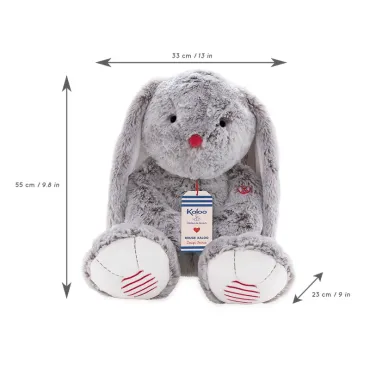 Peluche lapin Gris prestige - 55 cm