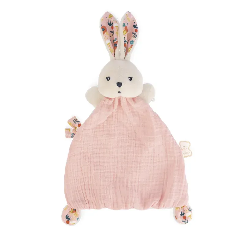 Doudou lapin Rose Coquelicot