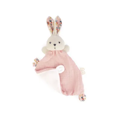 Doudou lapin Rose Coquelicot
