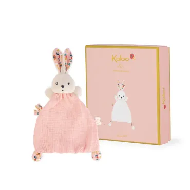 Doudou lapin Rose Coquelicot