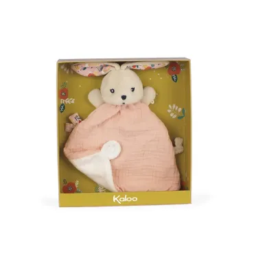 Doudou lapin Rose Coquelicot