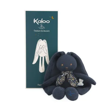 Pantin lapin Bleu nuit - 25 cm