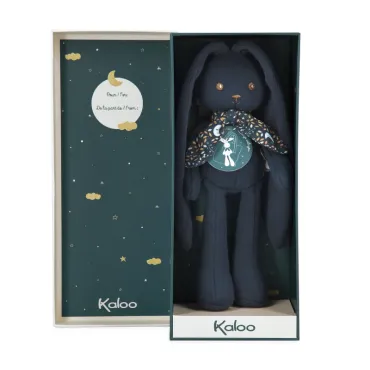 Pantin lapin Bleu nuit - 25 cm