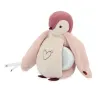 Peluche veilleuse manchot Rose