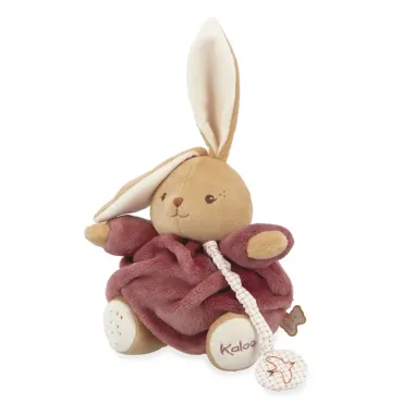 Peluche musicale lapin Patapouf Bordeaux - 17 cm