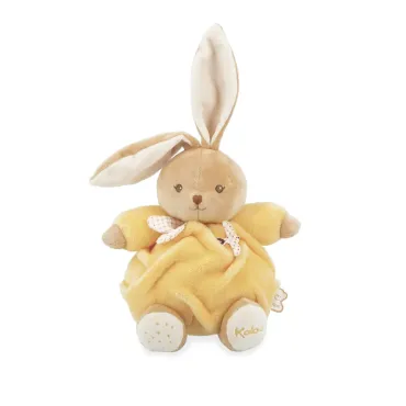 Peluche lapin Patapouf Jaune - 17 cm