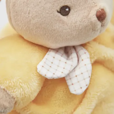 Peluche lapin Patapouf Jaune - 17 cm