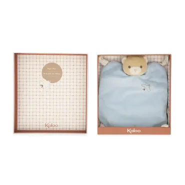 Doudou ours Bleu