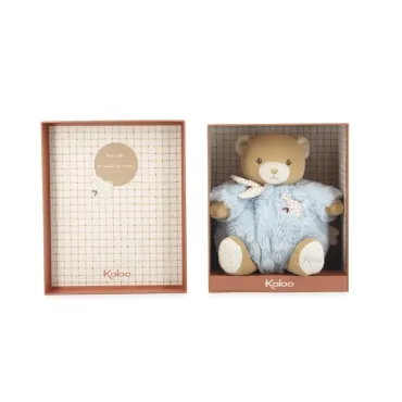 Peluche ours Patapouf Bleu - 17 cm