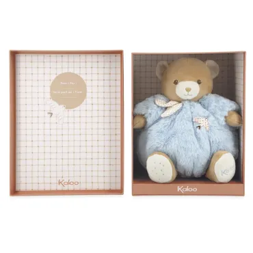 Peluche ours Patapouf Bleu - 25 cm
