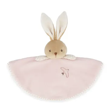 Doudou lapin rond Rose