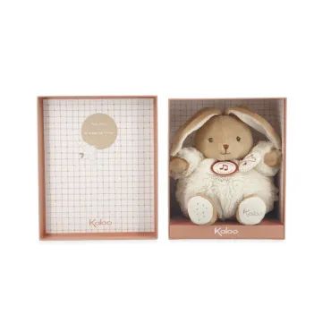 Peluche musicale lapin Patapouf Crème - 17 cm