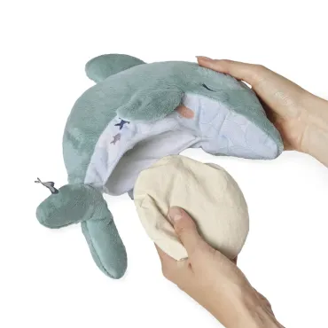 Peluche bouillotte chaud et froid Dauphin