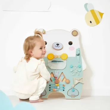 Busy-board Ourson en bois Pure
