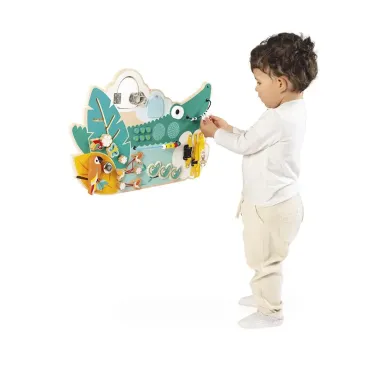 Busy-board Crocodile en bois Tropik
