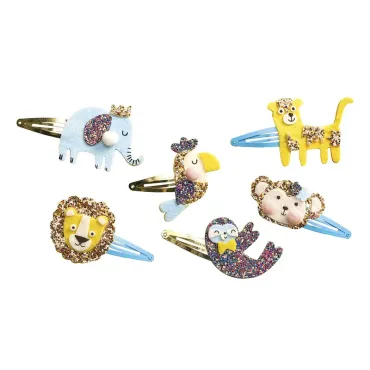 6 Barrettes Exotic Animals à Créer