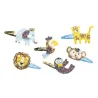 6 Barrettes Exotic Animals à Créer