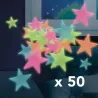 Etoiles 3D multicolores