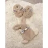 Lapin Doudou - Coffret cadeau Chaussons et Doudou Beige 15 cm