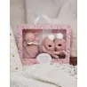 Lapin Doudou - Coffret cadeau Chaussons et Doudou Rose 15 cm