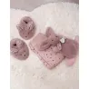 Lapin Doudou - Coffret cadeau Chaussons et Doudou Rose 15 cm