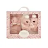 Lapin Doudou - Coffret cadeau Chaussons et Doudou Rose 15 cm
