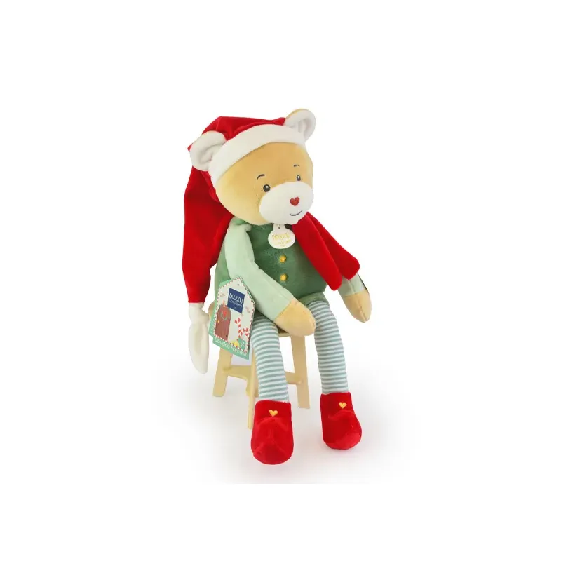 Lutin Farceur De Noël Fille 40 Cm – Peluche Avec Écharpe Et Lunettes – Décoration Et Tradition Elf On The Shelf