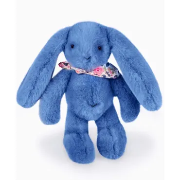 Peluche lapin bleu 25 cm -...