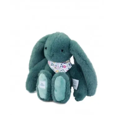 Peluche lapin vert 25 cm - Lapin Fleurette