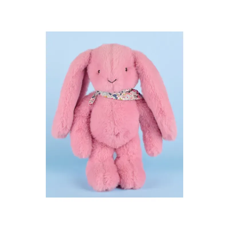 Peluche lapin Rose 35 cm - Lapin Fleurette