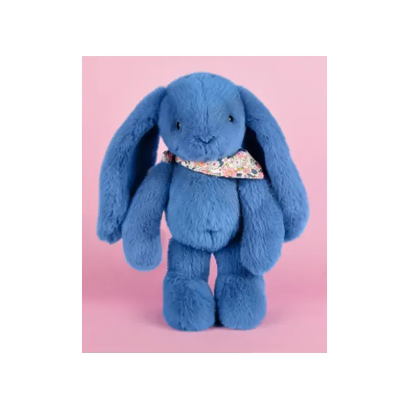 Peluche lapin Bleu 35 cm - Lapin Fleurette