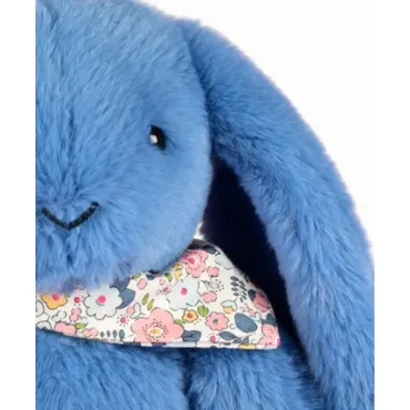Peluche lapin Bleu 35 cm - Lapin Fleurette