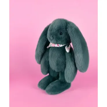 Peluche lapin Vert 35 cm -...