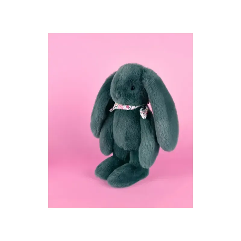 Peluche lapin Vert 35 cm - Lapin Fleurette