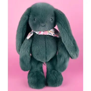 Peluche lapin Vert 35 cm - Lapin Fleurette
