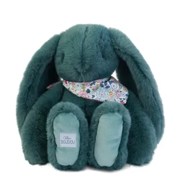 Peluche lapin Vert 35 cm - Lapin Fleurette