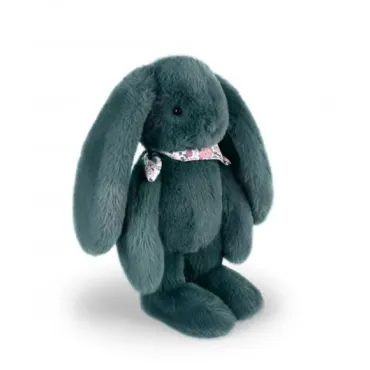 Peluche lapin Vert 35 cm - Lapin Fleurette