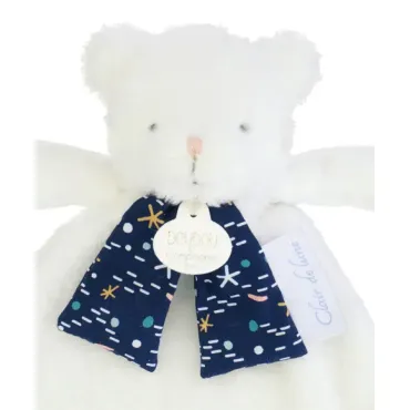 Doudou plat Ours Luminescent - 26 cm - Clair de Lune