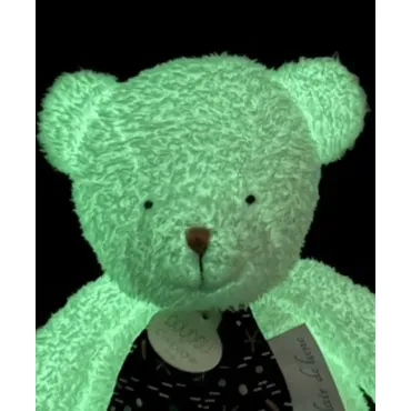 Boite a musique luminescente ours - 17 cm - Clair de Lune