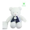 Peluche ours luminescent avec mouchoir - 28 cm - Clair de Lune