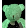 Peluche ours luminescent avec mouchoir - 28 cm - Clair de Lune