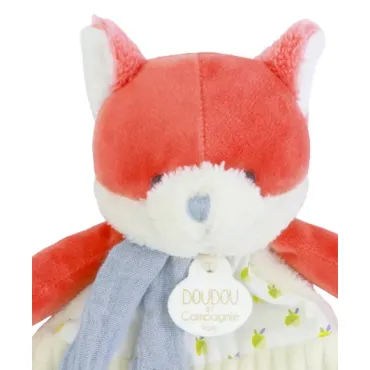 Doudou attache-sucette Renard Romarin - 19 cm