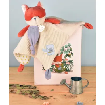 DOUDOU plat Renard Romarin - 27 cm